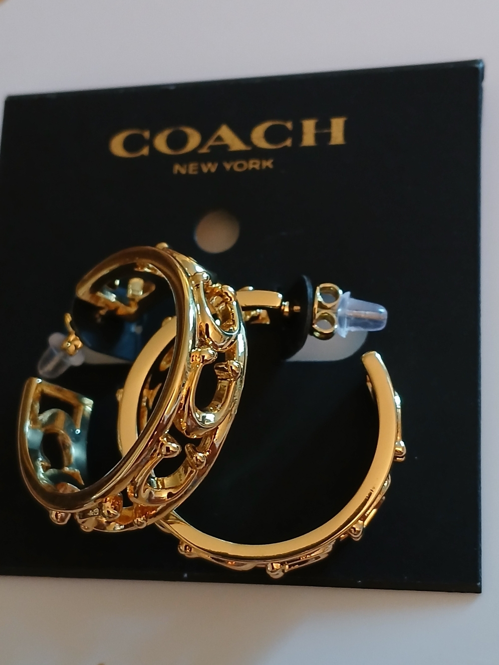 Coach Signature Hoop Earrings